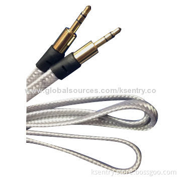 High Quality Nylon Braided Flat Aux Cable